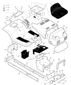 Part Location Diagram of F-99817 Briggs and Stratton Instruction Book and Parts List